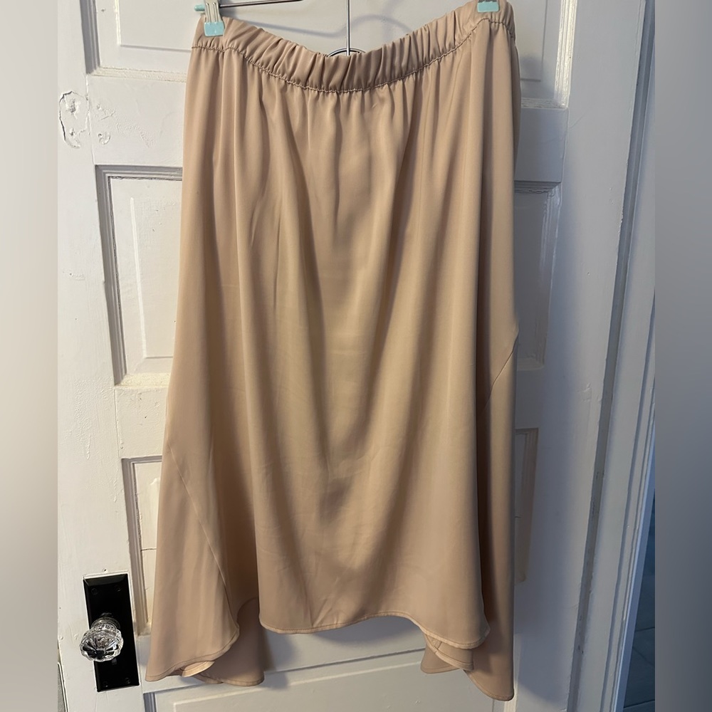 Satin skirt elastic waist
